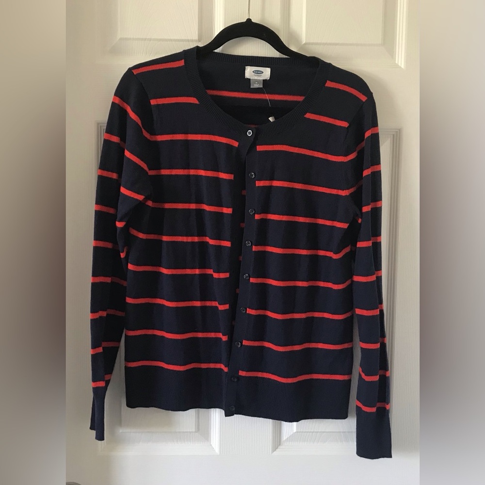 Old  Navy and Red Striped cardigan
